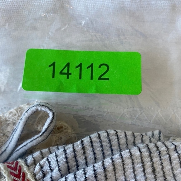 Maeve by Anthropologie Women's White/Stripe Lace Neck Sleeveless Top Size Medium - Picture 11 of 11